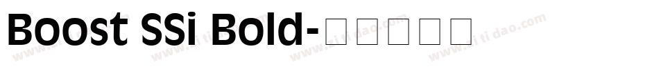 Boost SSi Bold字体转换